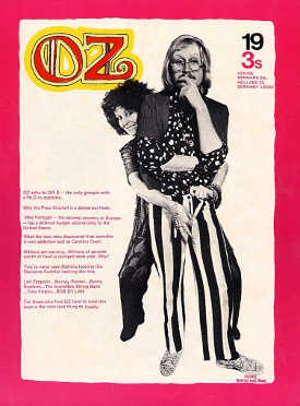 Issue 19 of OZ magazine in the UK, early 1969, showing Germaine Greer and Vivian Stanshall of the Bonzo Dog Doo-Dah Band.